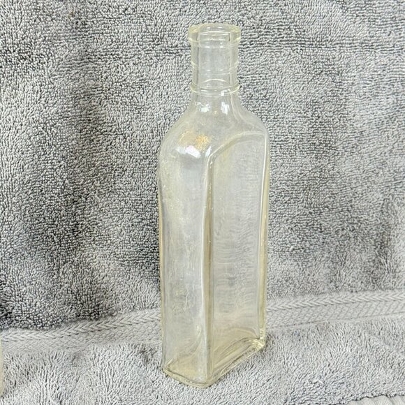 Antique 2 Embossed Glass W/Unique Rectangular Shape 1 Cough 1 Plane Bottle - Picture 7 of 12